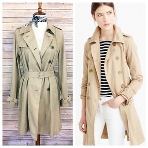 NWT J.Crew Washed Cotton Trench Coat
